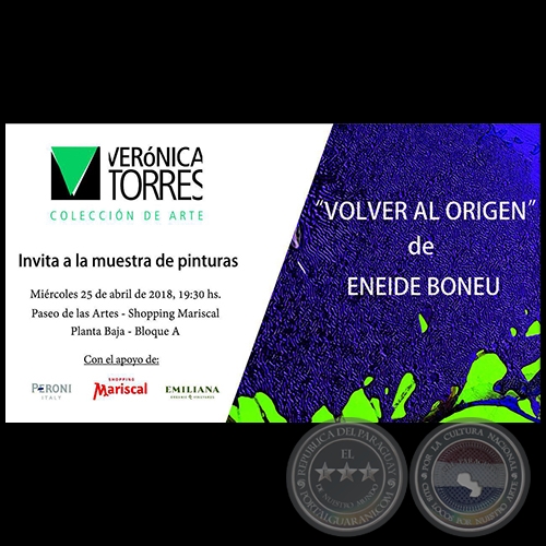 Volver al Origen - Muestra de Pinturas de Eneide Boneu - Mircoles, 25 de Abril de 2018